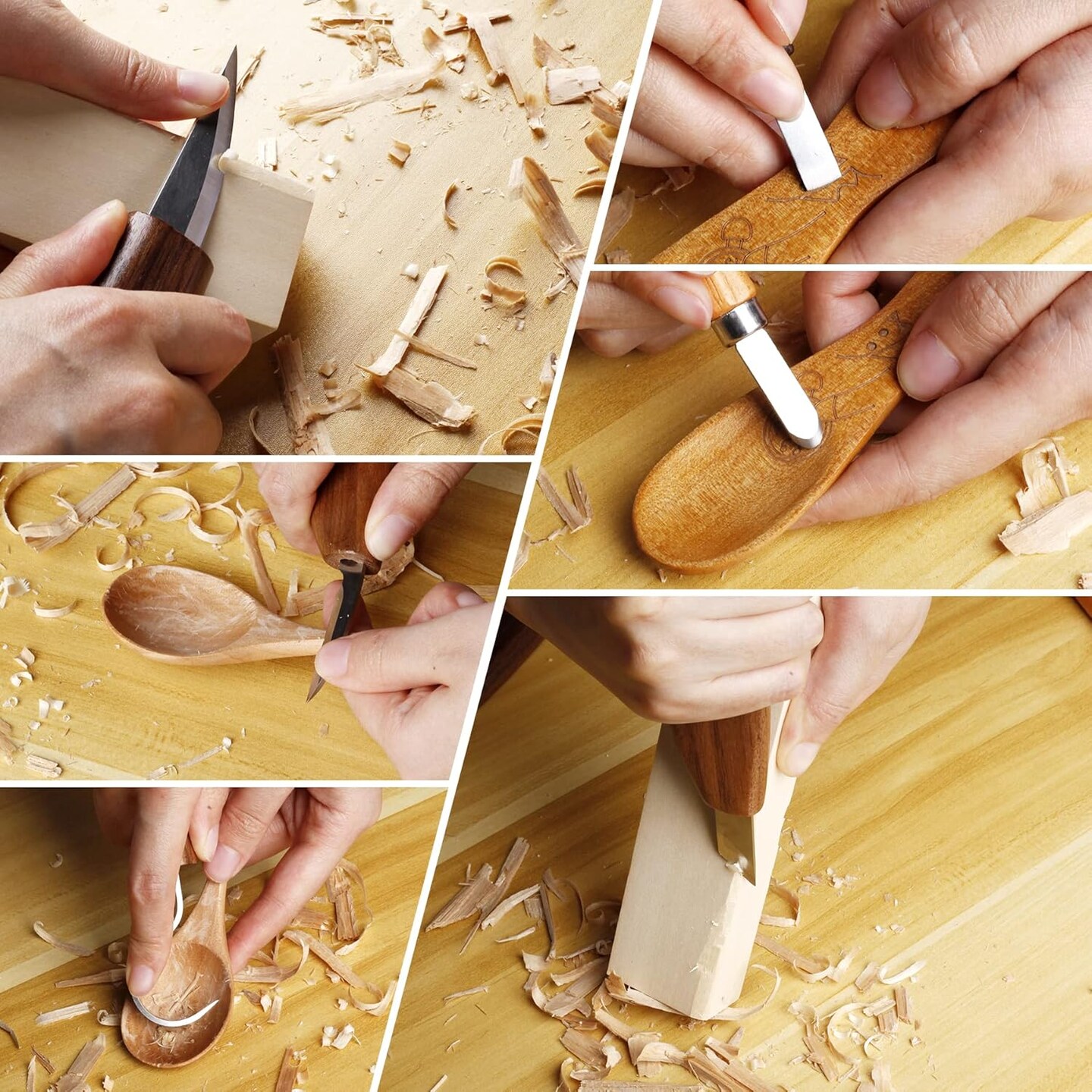 26-in-1 Wood Carving Kit with Detail Wood Carving Knife, Whittling Knife, Wood Chisel Knife, Gloves, Carving Knife Sharpener for Spoon, Bowl, Kuksa Cup