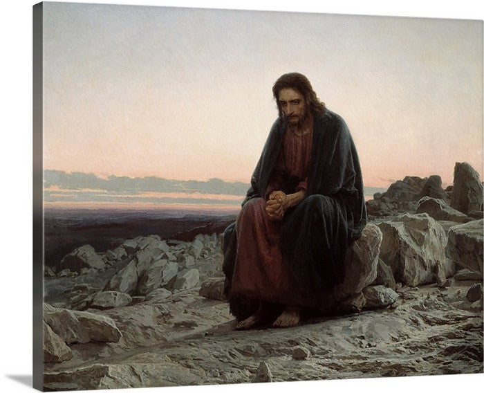 Jesus Christ In The Wilderness By Ivan Nikolaevich Kramskoi Wall Art