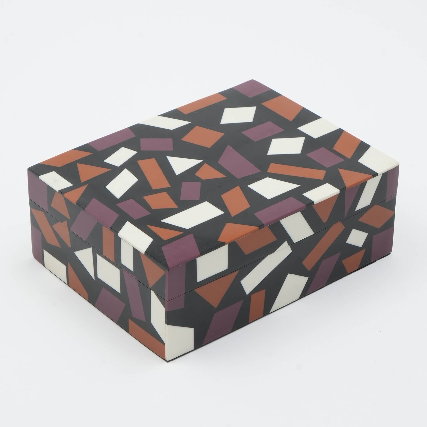 Geometric Design Resin Box - Set of 2