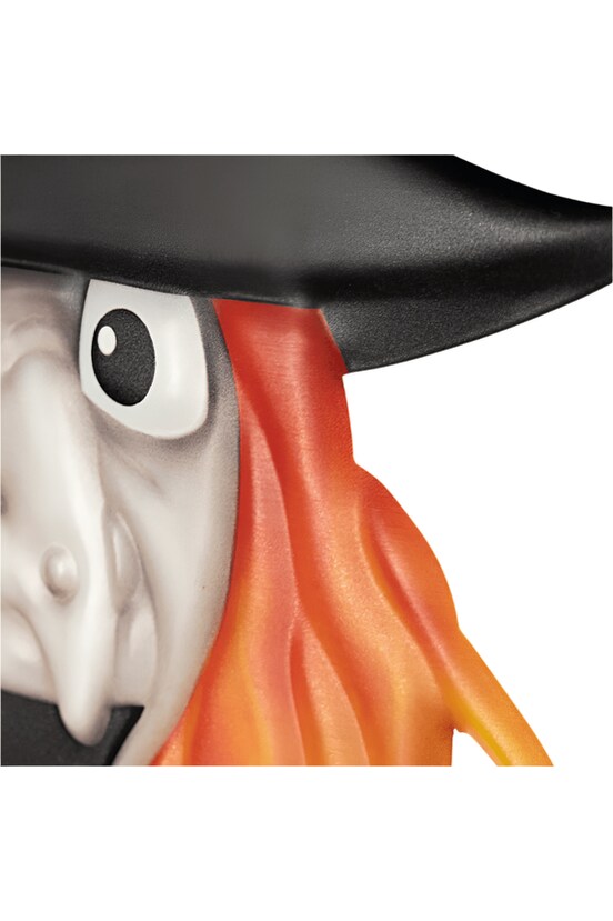 12&#x22; Metal Embossed Sign: Witch Head (Grey)
