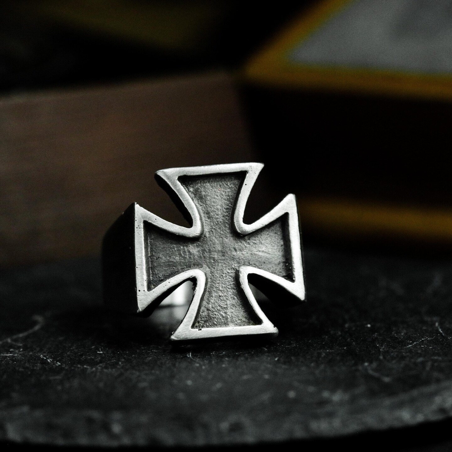 Iron Cross Ring - Handmade 925 Silver Prussian Warrior Band