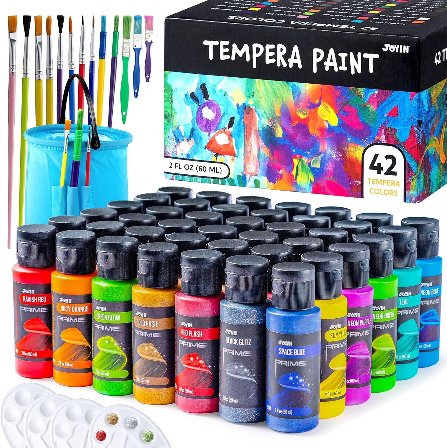 42PCS Washable Tempera Paint Set for Kids