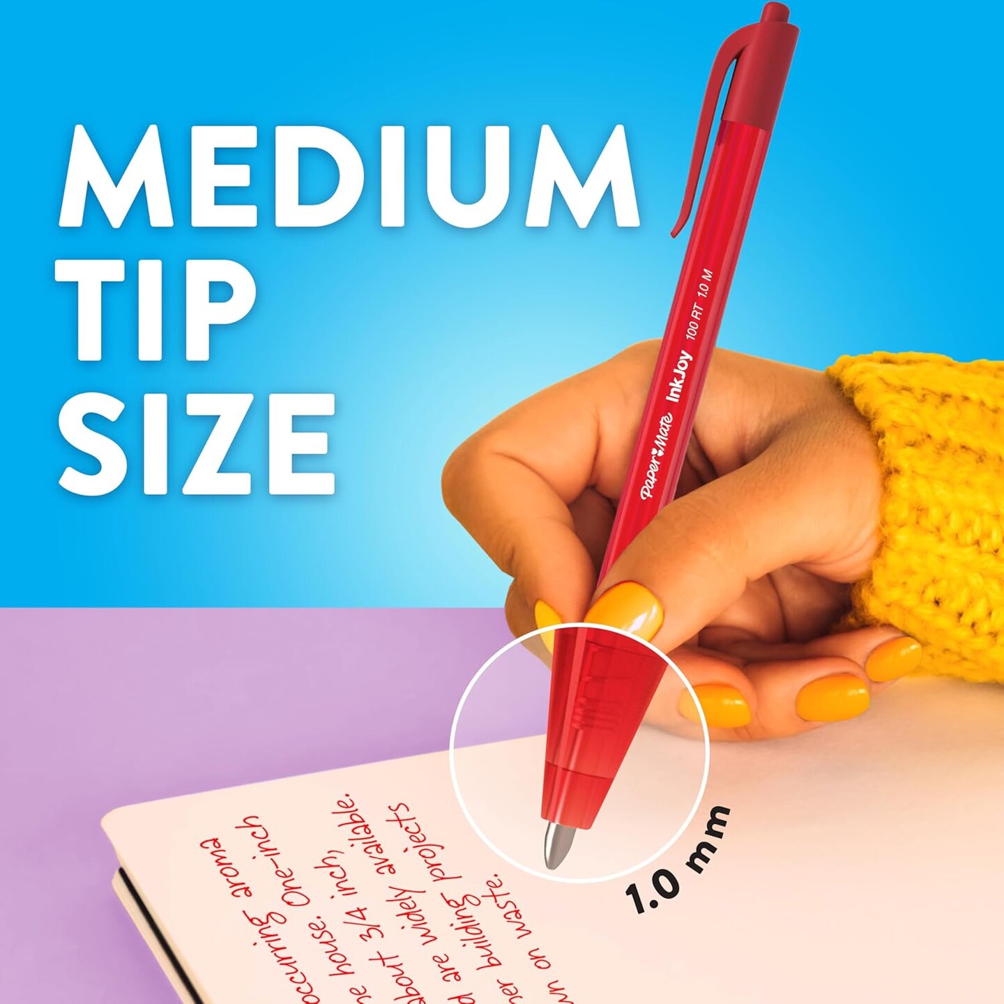 Retractable Ballpoint Pens, Medium Point (1.0mm), Assorted, 20 Count