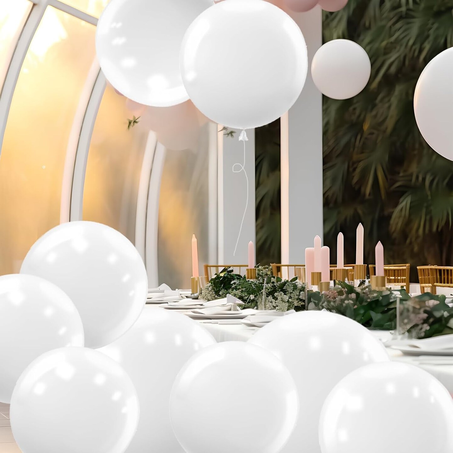 9pcs White Giant Balloons Latex