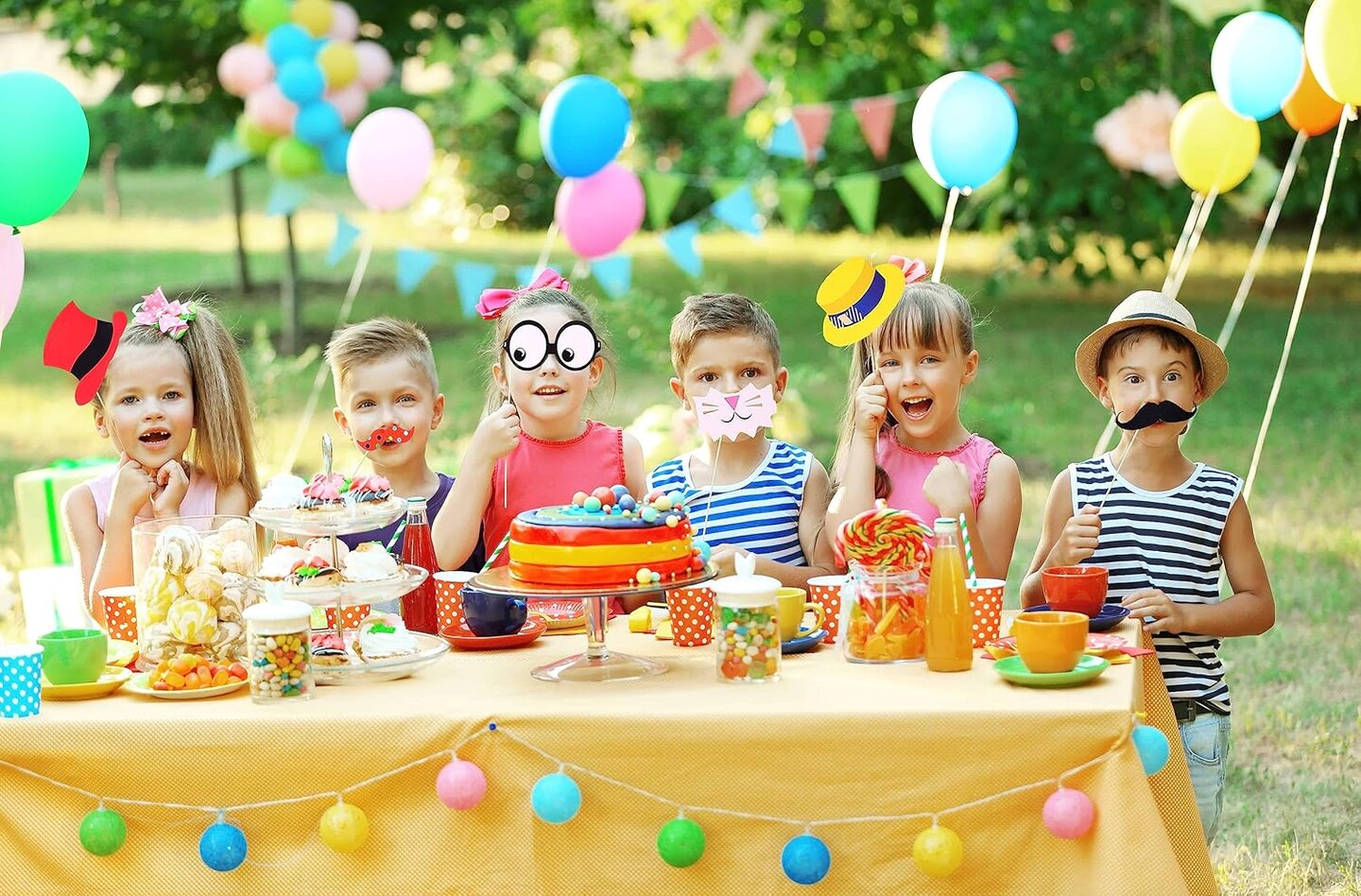 36PCS Carnival & Circus Photo Booth Props – Birthday & Graduation Kit