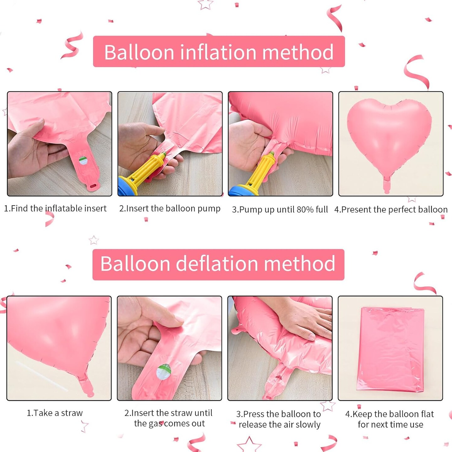 Pastel Heart Balloons, 10 Pcs Macaron Heart Shape - 18inch Pastel Pink Purple Green Teal Yellow Foil Valentines Balloons for Kids Candy Birthday Wedding Baby Shower Decoration