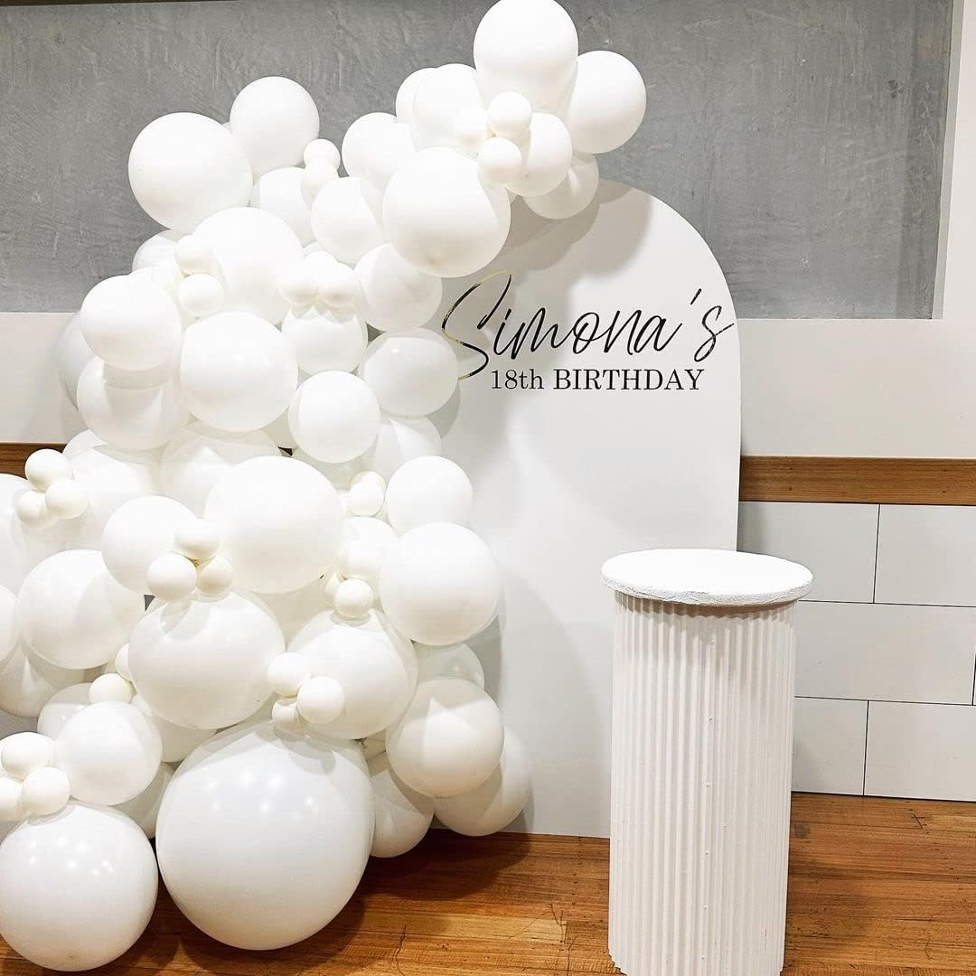 White Latex Balloons 50pcs 12in Matte Helium Party Decorations