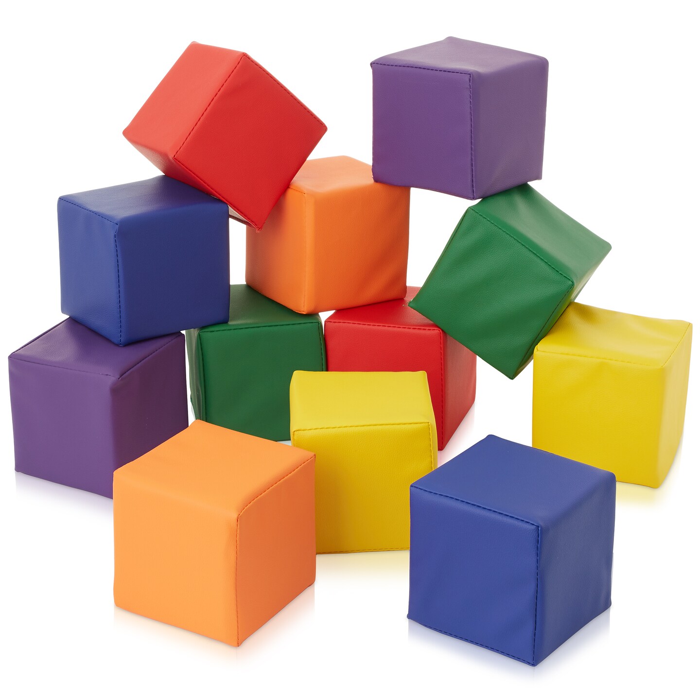 Casafield Toddler Foam Building Block Sets, Soft Play Colorful Kids Stacking Cubes for Daycare, Nursery, Preschool