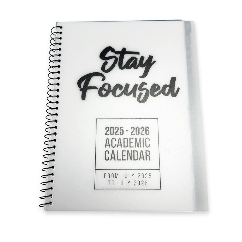 RE-FOCUS THE CREATIVE OFFICE 2025-2026 July through June Academic Calendar Planner – Weekly & Monthly Views with Time Slots | Durable & Portable Design