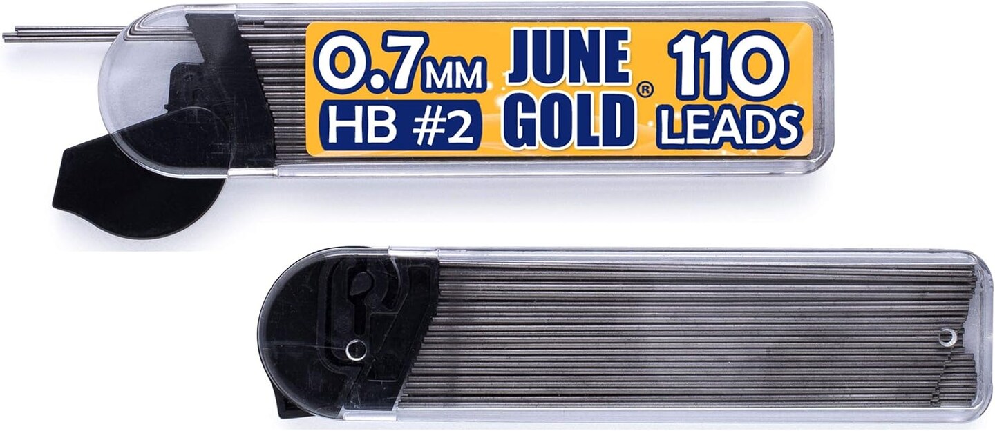 72 Mechanical Pencils, 0.7 mm HB Lead, 2 Lead Dispensers with 220 Refills &#x26; 16 Erasers, Break Resistant, Convenient Side Click &#x26; Soft Non-Slip Grip