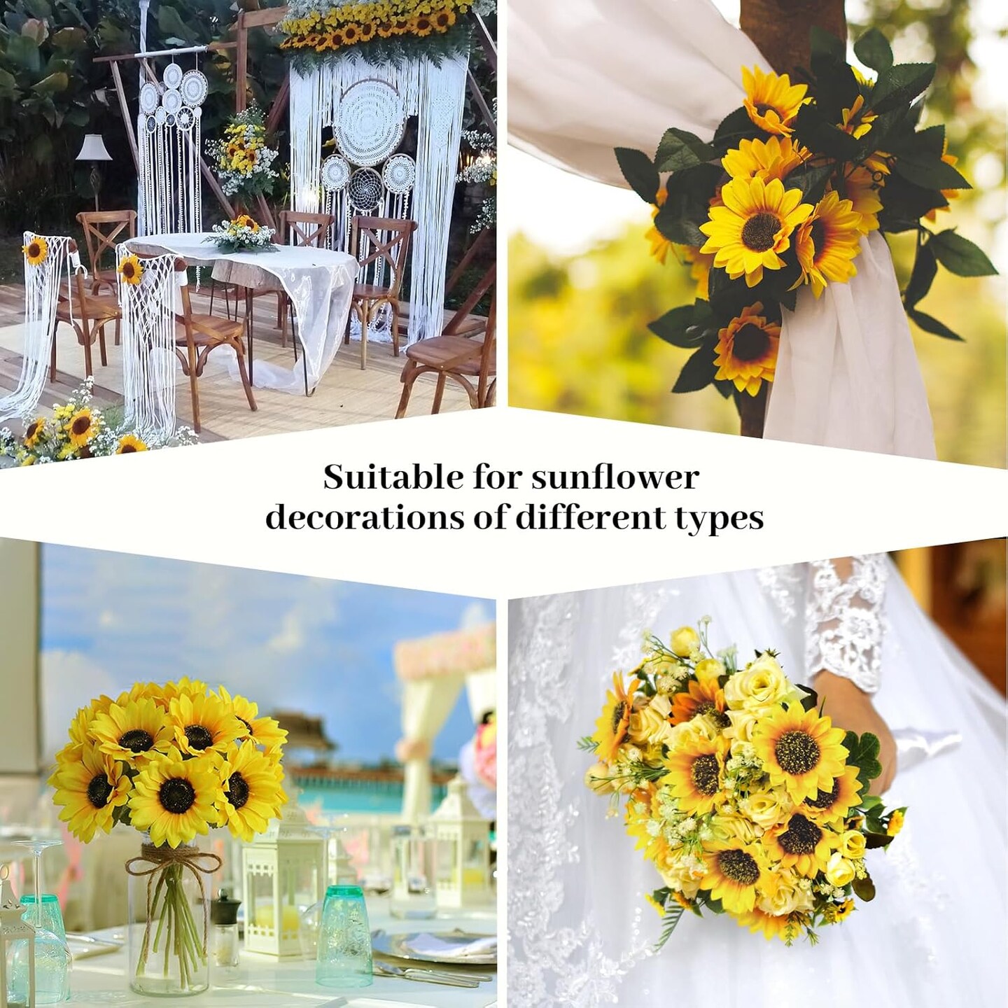 Artificial Sunflowers in Vase – Summer Table Centerpieces & Home Decor