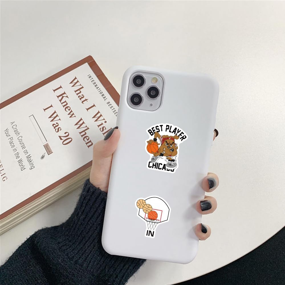 150Pcs Basketball Stickers, Sports Stickers for Water Bottles, Basketball Gifts for Teen Boys, Vinyl Waterproof Stickers for Luggage Car Laptop Skateboard Keyboard