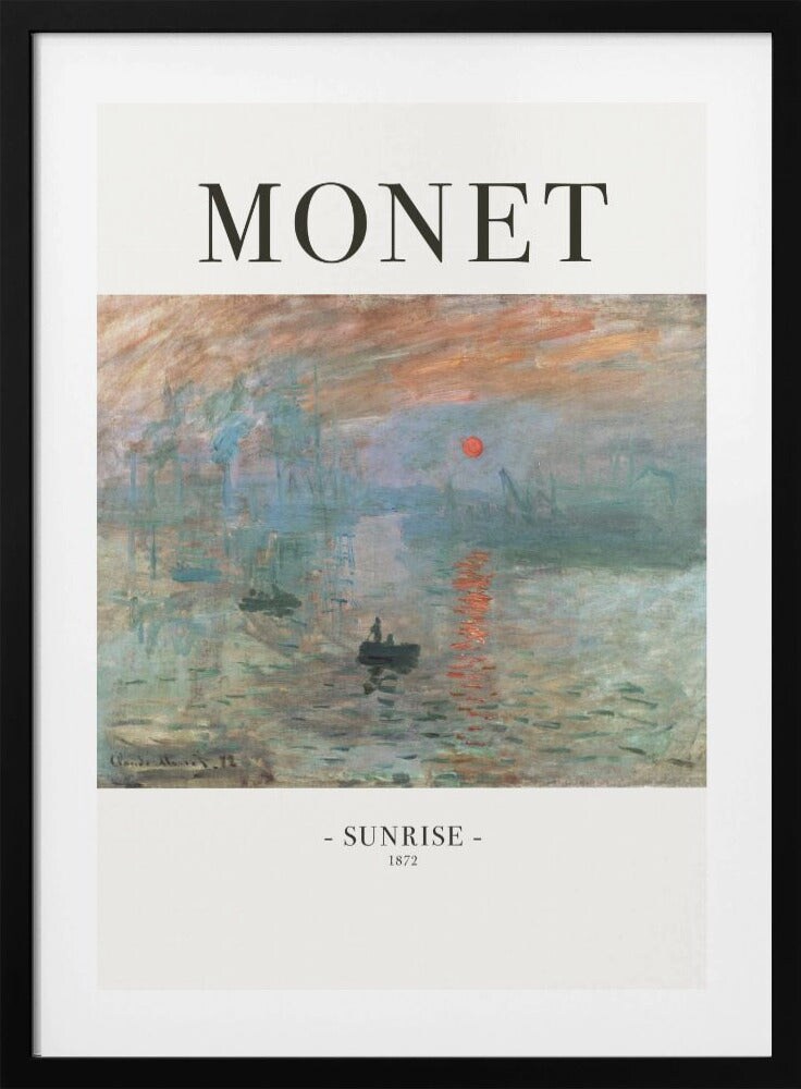 Sunrise 1872 by Claude Monet Framed Art