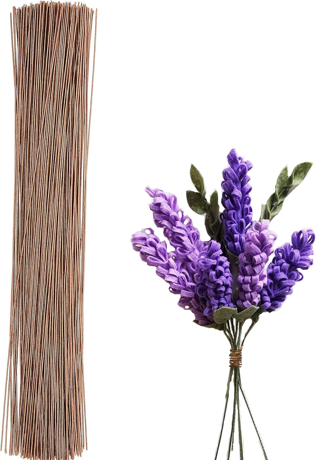 Fake Flower Stems 200pcs 22 Gauge Floral Wire Stems Flower Wire for ...