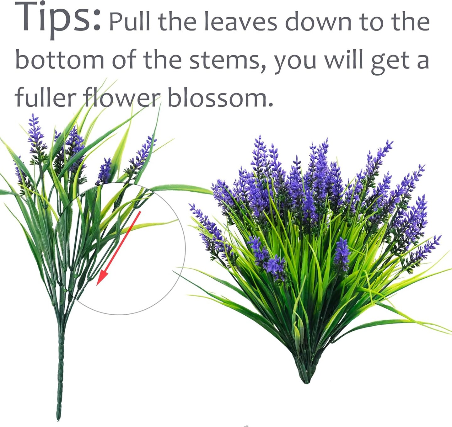 22 Pcs Summer Bushes Artificial Outdoor Flowers