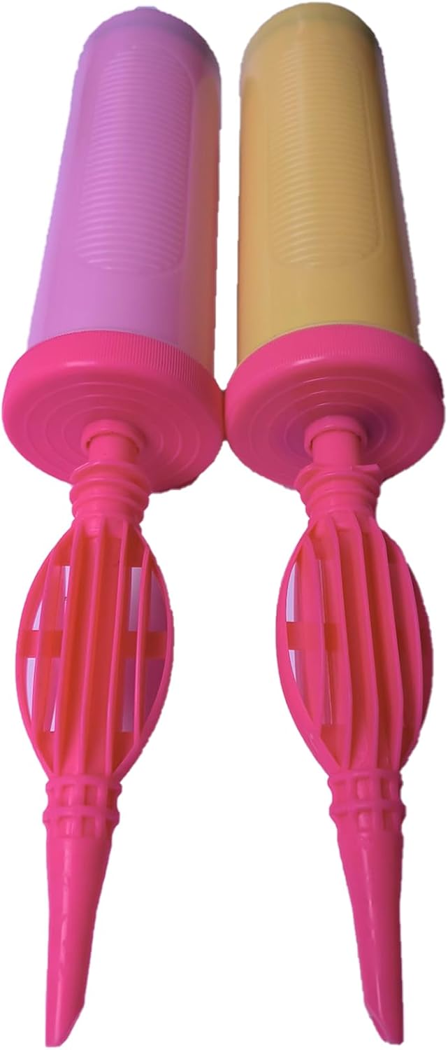 Two-Way Manual Balloon Pump, 2pcs Random Colors, Handheld Air Pump for Kids&#x2019; Party Balloons Supplies, Balloon Inflator by Hand, Manual Pump for Children&#x27;s Balloon, Party &#x26; Birthday Decorations