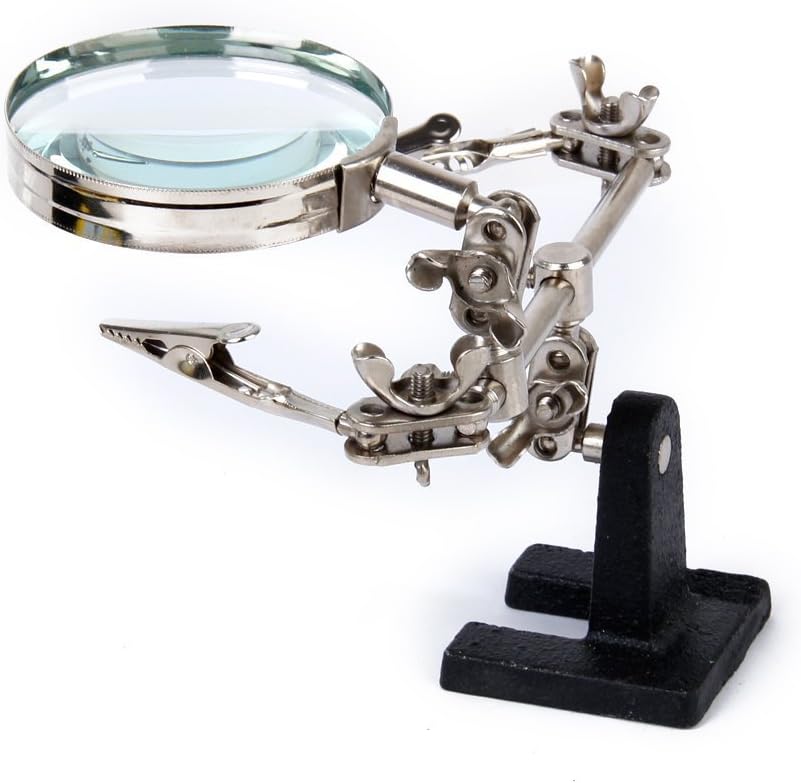 Helping Hand with Magnifier Helping Tool Kit for Watch Repair Jewelry Repair