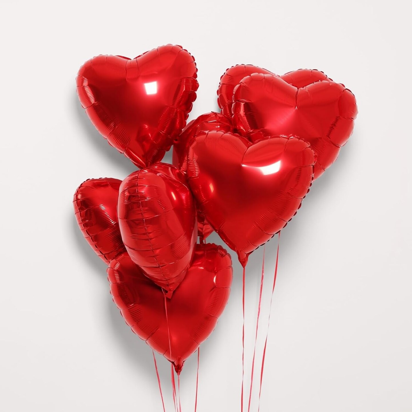 12Pcs Red Heart Balloons, 18 Inch, Love Balloons for Valentine&#x27;s Day, Wedding, Birthday Decorations