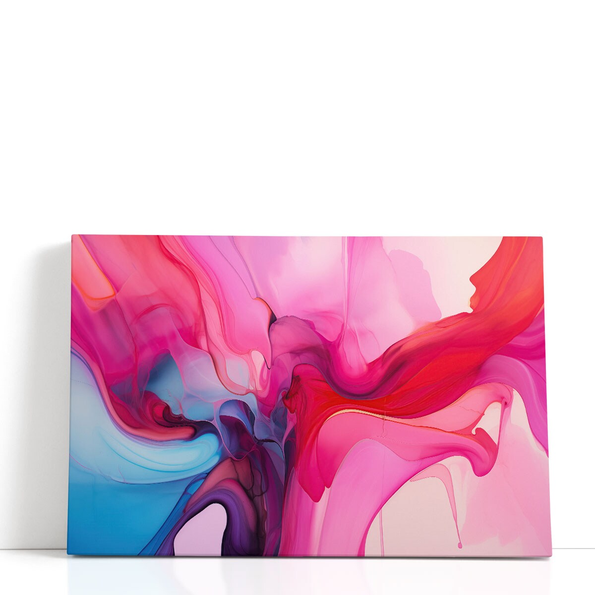 Pink Abstract Canvas Wall Art Print – Modern Framed Canvas Art for Living Room and Bedroom | Paint Party Extravaganza