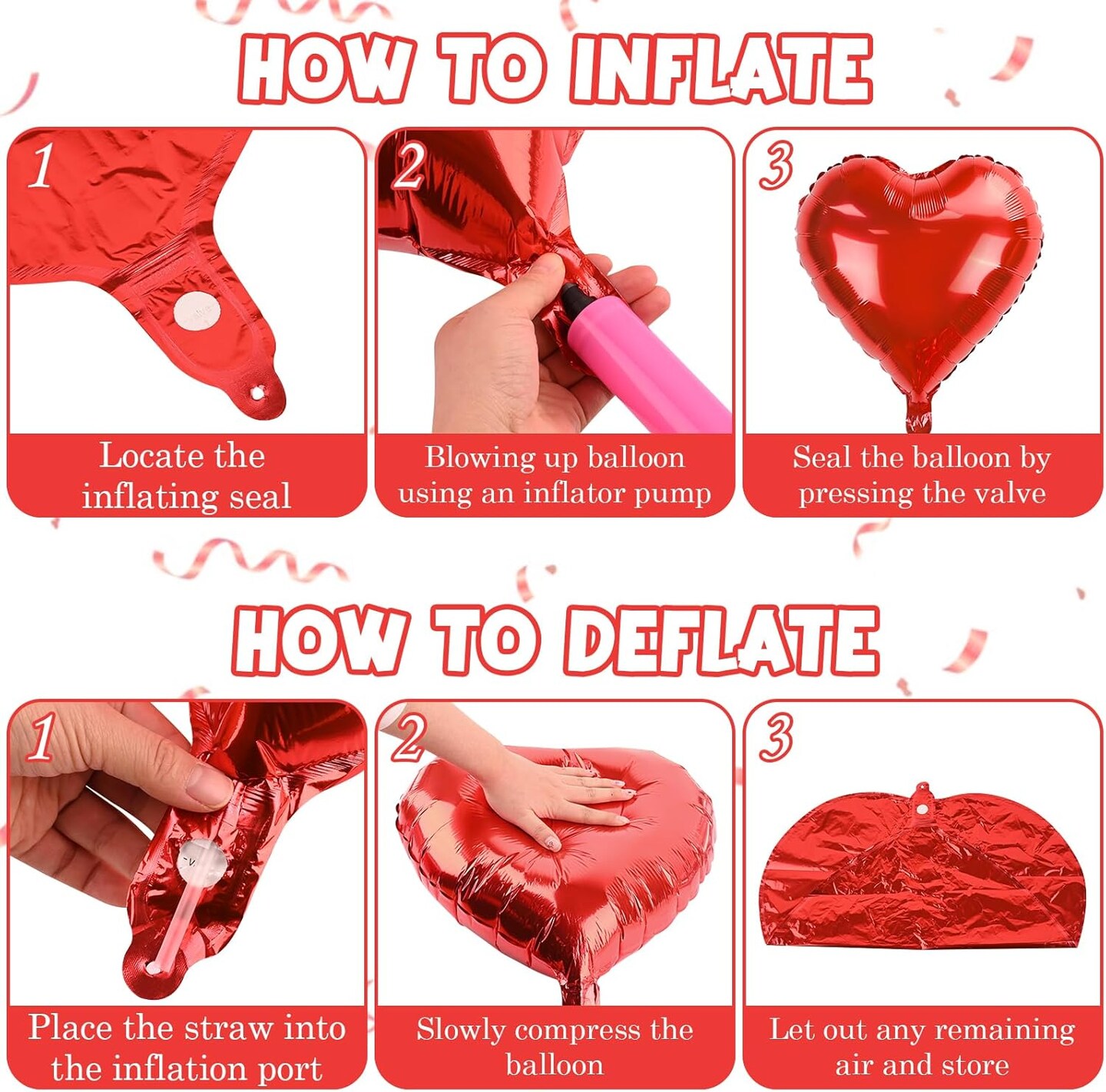 25-Pack 18in Red Heart Foil Balloons – Party Decor for Valentine’s Day, Wedding & Birthday