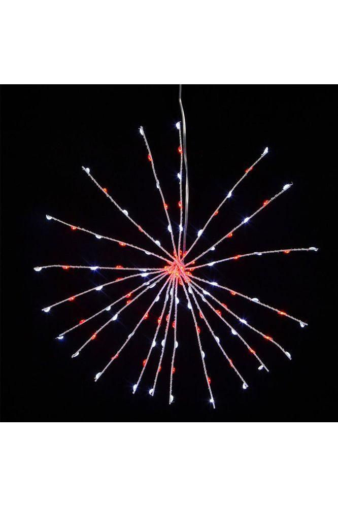 11.8&#x22; 120 Light Red and Pure White Starburst