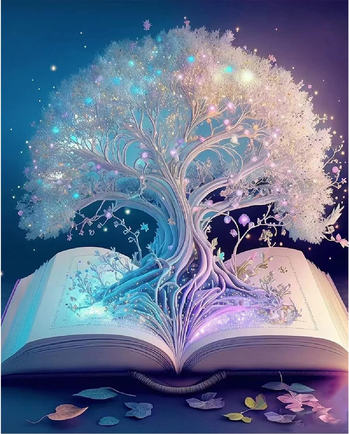 DIY 5D Diamond Painting Kits for Adults Diamond Art White Tree of Life Diamond Painting Full Drill Beginners Craft Kits for Home Wall Decor Gifts, 15.7x19.7inch