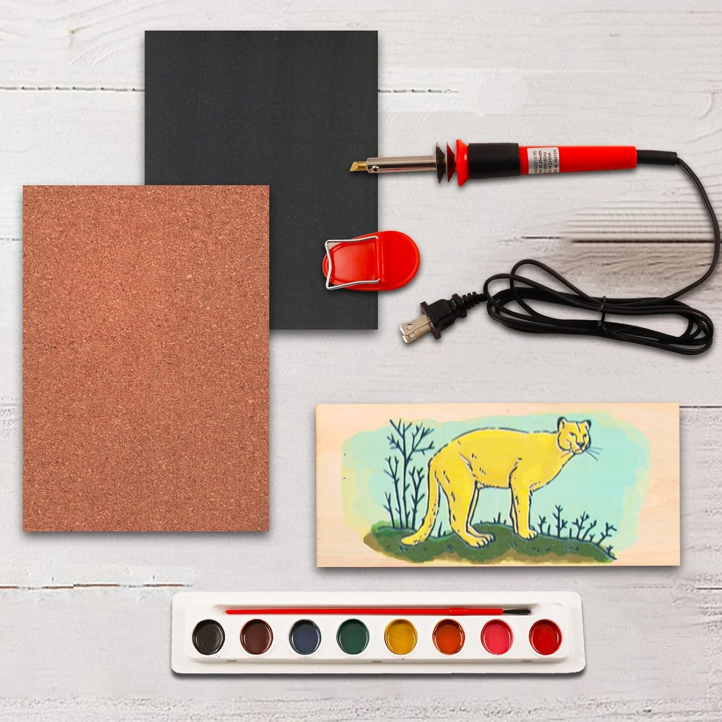 Wood Burning Kit for Beginners - Bundle with Wood Engraving Pen, Paint, Tracing Sheets, More | Beginners Pyrography Wood Burning Craft Project