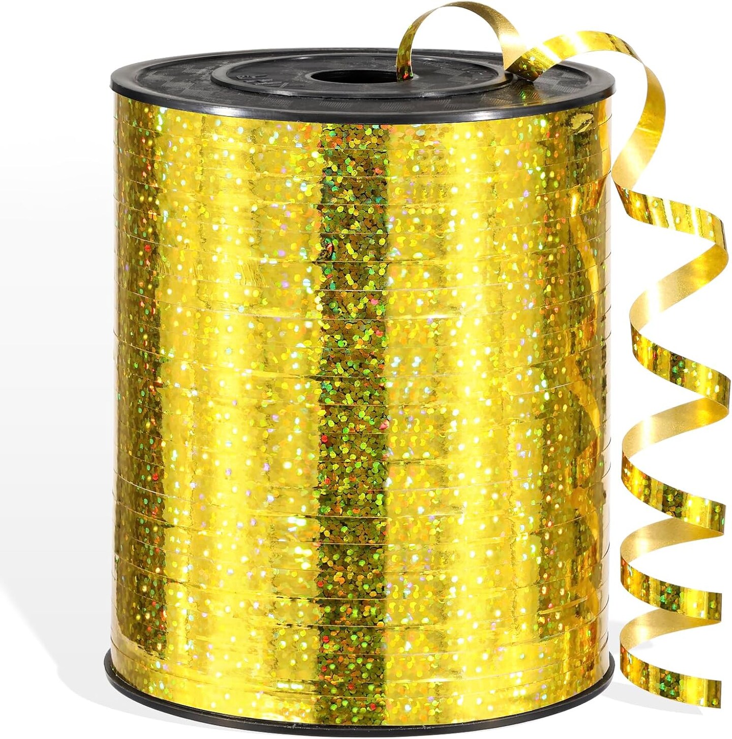 600 Yards Gold Shiny Curling Ribbon 1/5 Inch Metallic Gold Balloon String Ribbon for Gift Wrapping Birthday Party Christmas Crafts