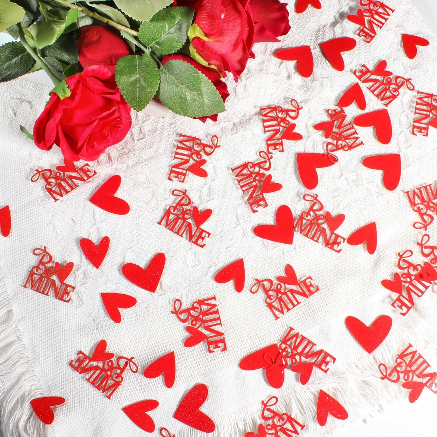 Red Heart Valentines Day Party Confetti,Be Mine Wedding Decor,Engagement Bachelorette Party Decorations,Bridal Shower,Birthday,Proposal Decorations.