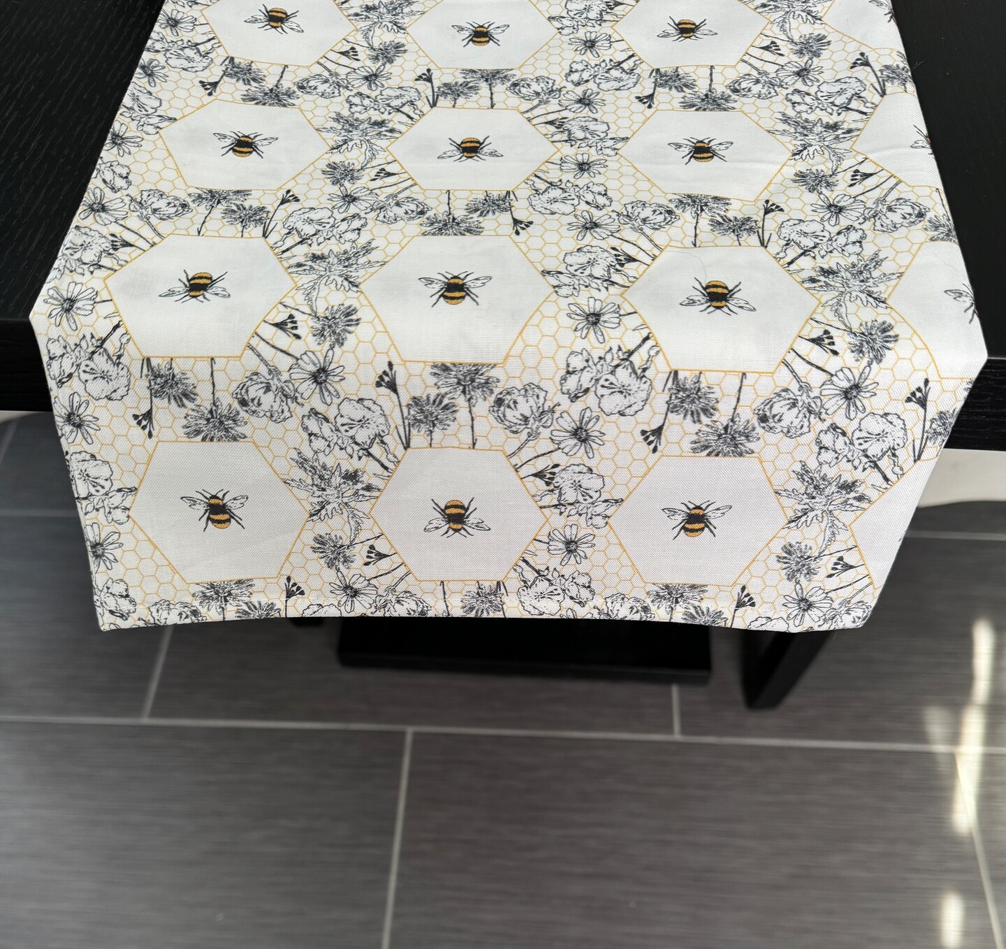 LINED Bumble Bee Table Runner Kitchen or Bees Bedroom Dresser Scarf RV Table Topper | MakerPlace by Michaels LINED Bumble Bee Table Runner Kitchen or Bees Bedroom Dresser Scarf RV Table Topper | MakerPlace by Michaels
