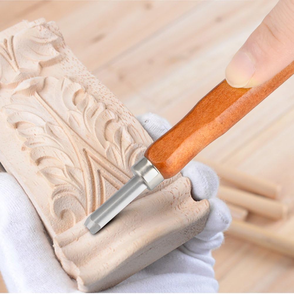 17Pack Small Wood Carving Set, 12pcs Wood Carving Tools SK2 Carbon Steel + 4pcs Whetstone + 1pcs Storage Case for Beginners DIY Woodworking Sculpting Whittling with Safety Cap