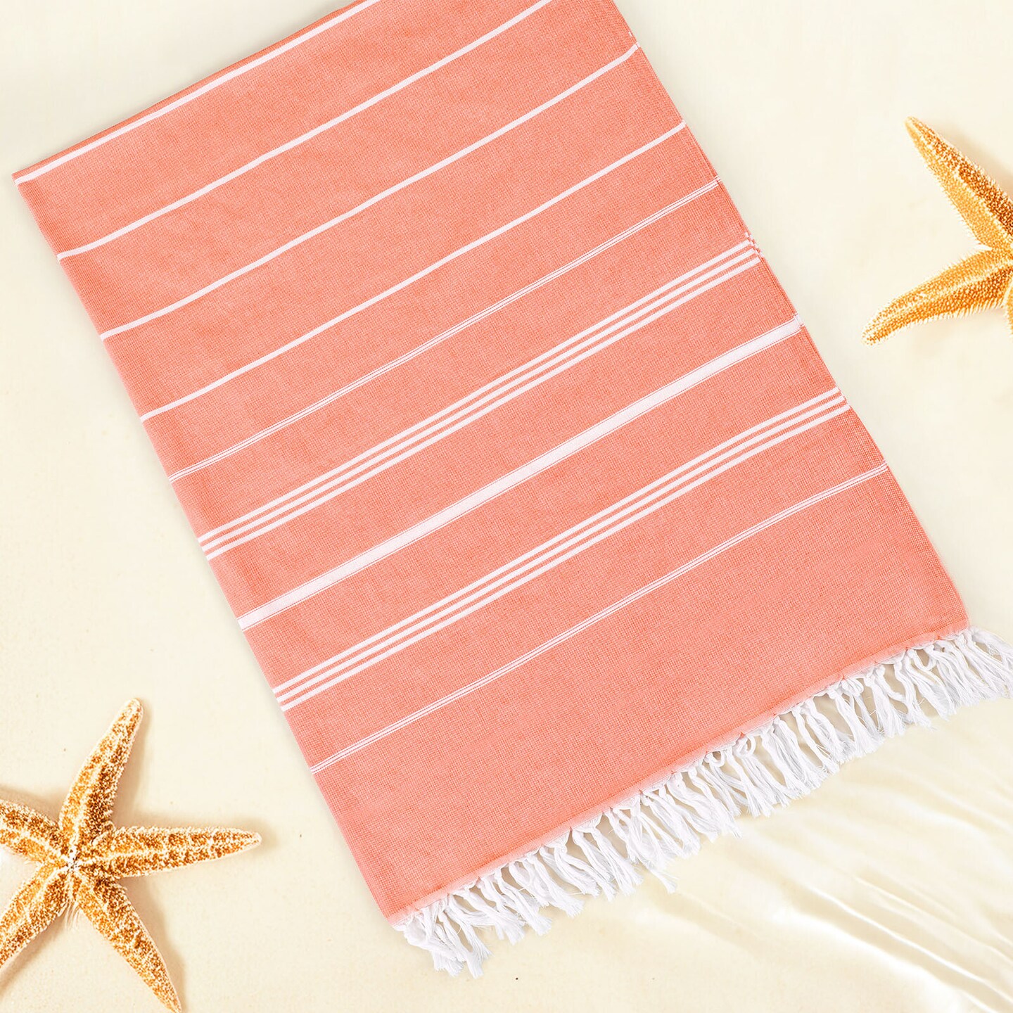 2-Pack Turkish Beach Towels - 40"x70" Oversized Quick-Dry, Sand-Free & Lightweight Towels for Travel, Camping, Beach, and Pool