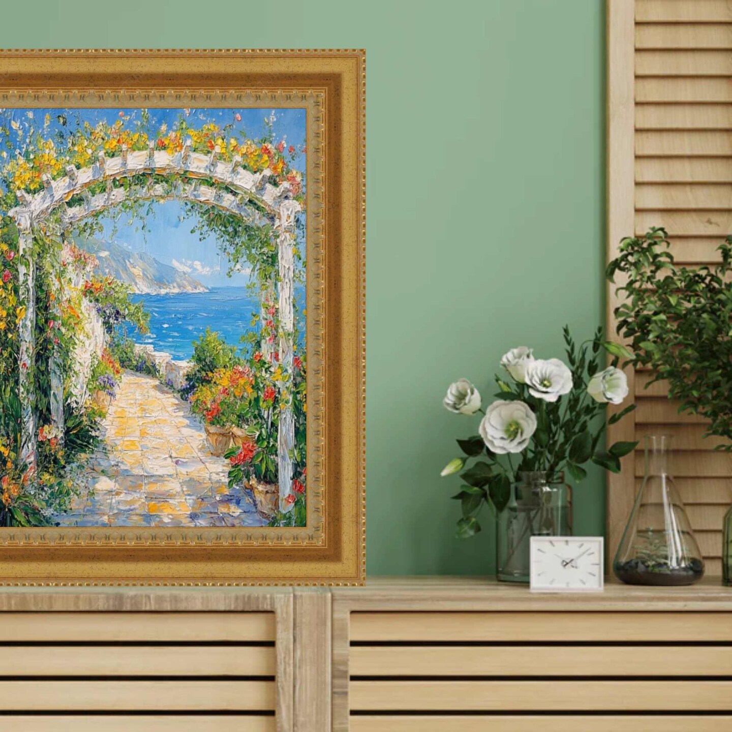 Wide Aged Gold Traditional Picture Frame 12x12 frame
