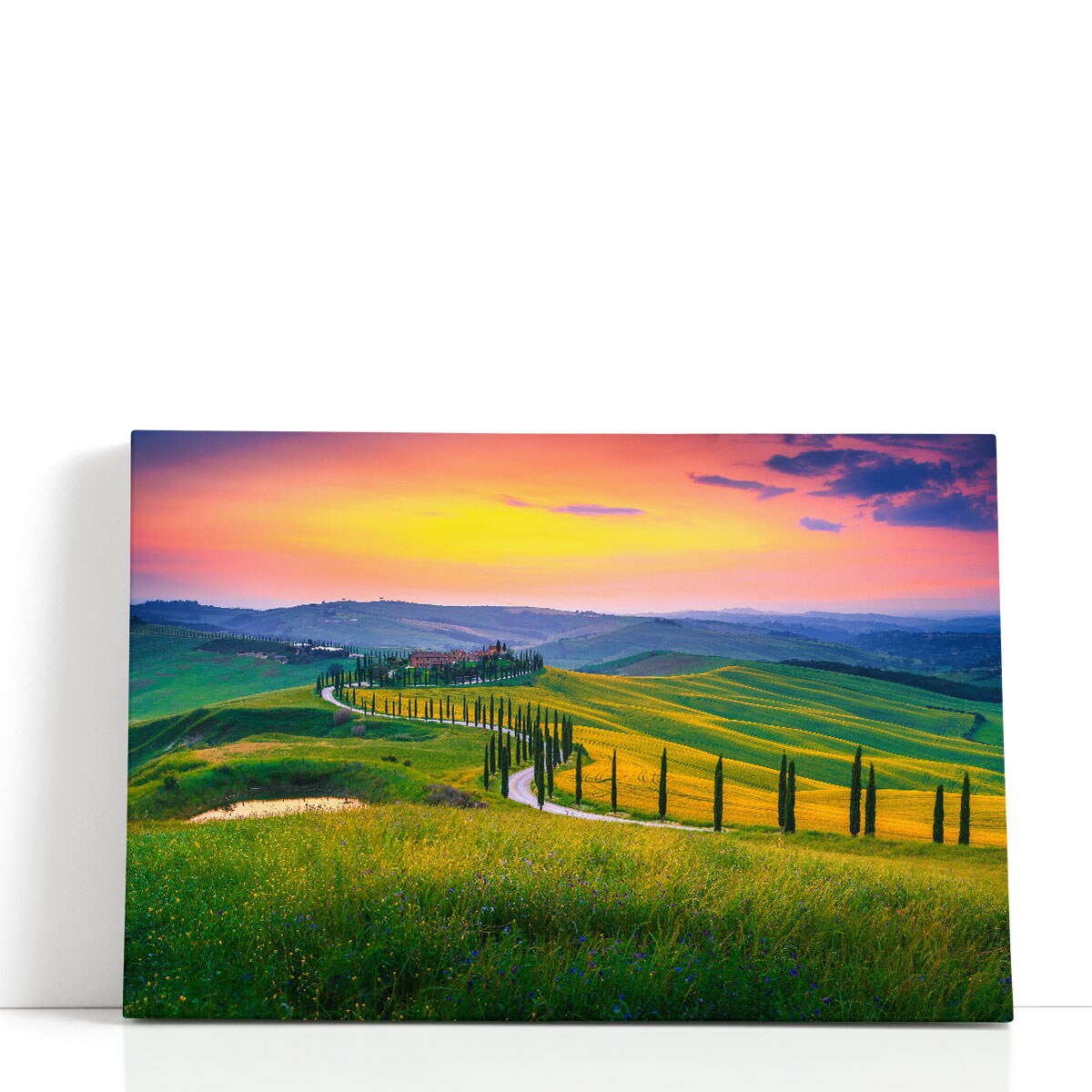 Colorful Summer Sunset in Tuscany, Italy - Canvas Print Wall Art |  MakerPlace by Michaels, image size:1080x1080
