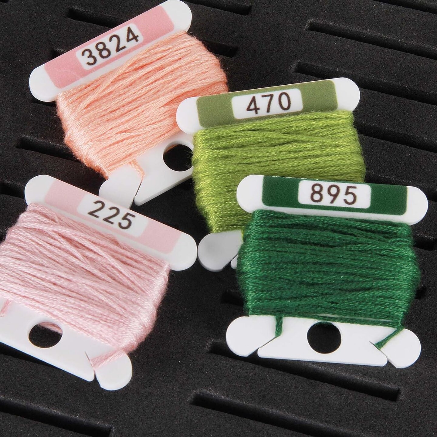 White 3mm Acrylic Embroidery Floss Bobbins(100Pcs/Set)