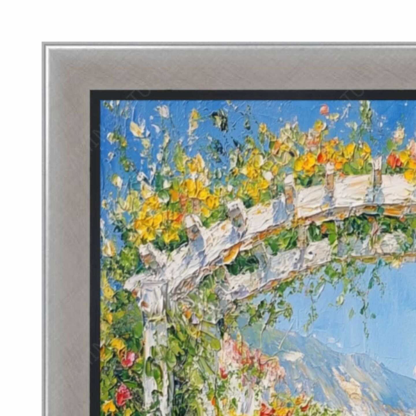 Contemporary Silver With Black Picture Frame 12x12 frame