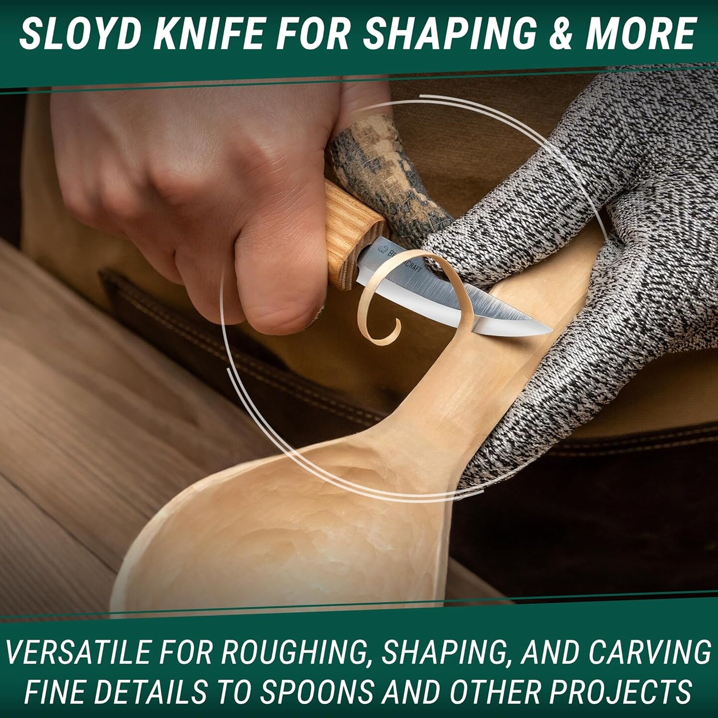 Wood Spoon Carving Knives Set Spoon Making Tools Kit Whittling Knife Hook Knife Right-handed Bowl Cup Kuksa for Beginners Woodworking Professional Wood Carving Kit