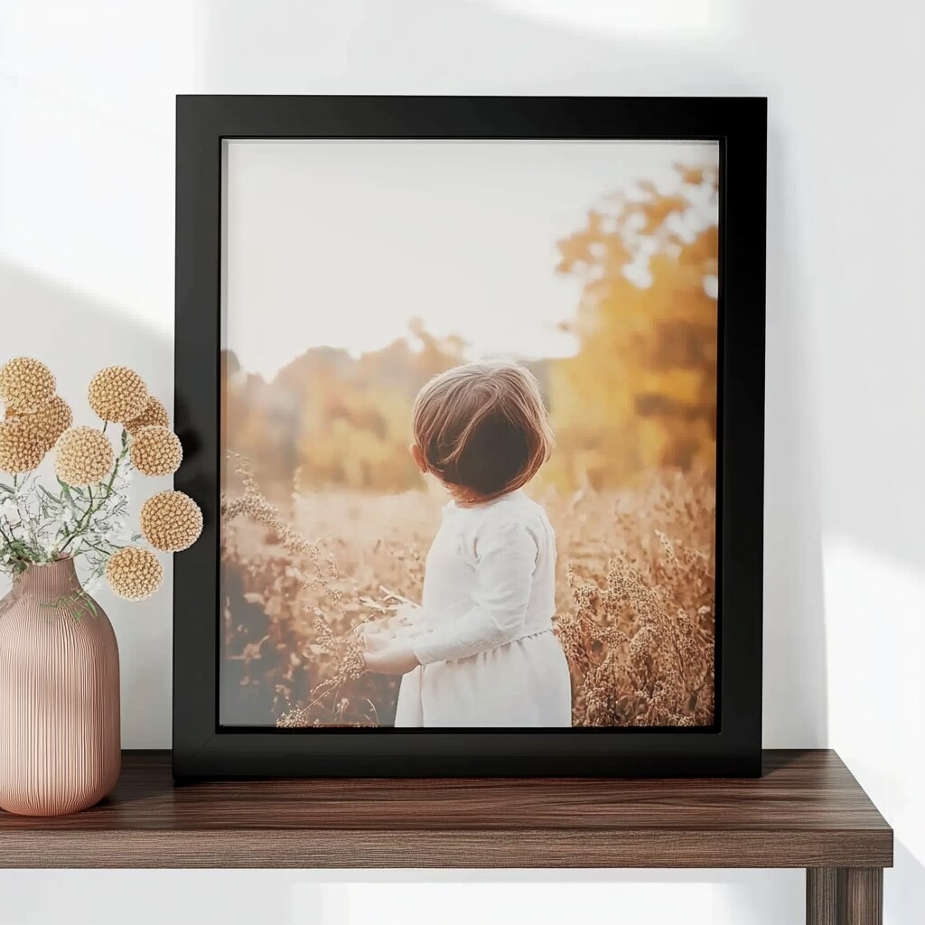 Modern Black Wood 11x19 Picture Frame &#x2013; Wall 11 x 19 Poster Frame Wooden Photo Frame