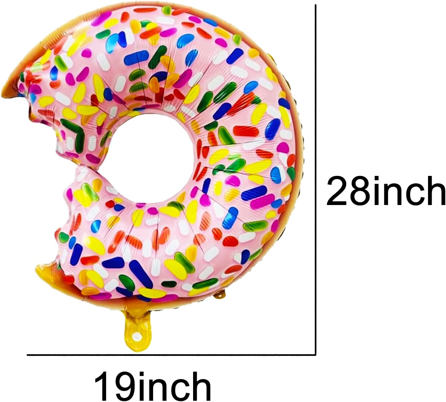 2PCS Donut Balloons Birthday Party Decorations Doughnut Foil Aluminum Balloon for Baby Shower Happy Birthday Graduation Party Supplies
