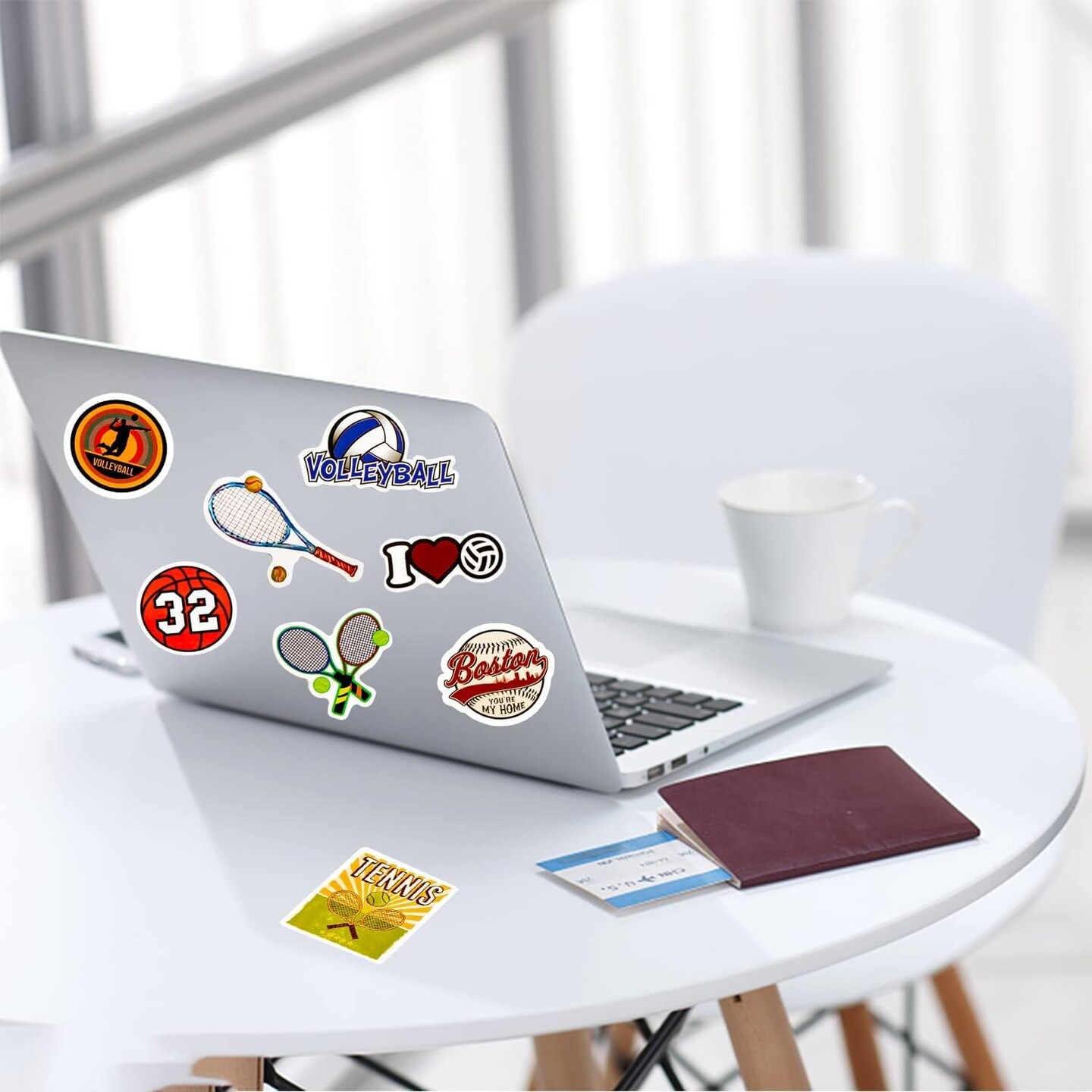 100PCS Sports Stickers for Water Bottles, Sport Theme Stickers for Kids Boys Teens Include Volleyball Softball Football Basketball, Vinyl Stickers for Hydroflask Skateboard Laptop School Rewards