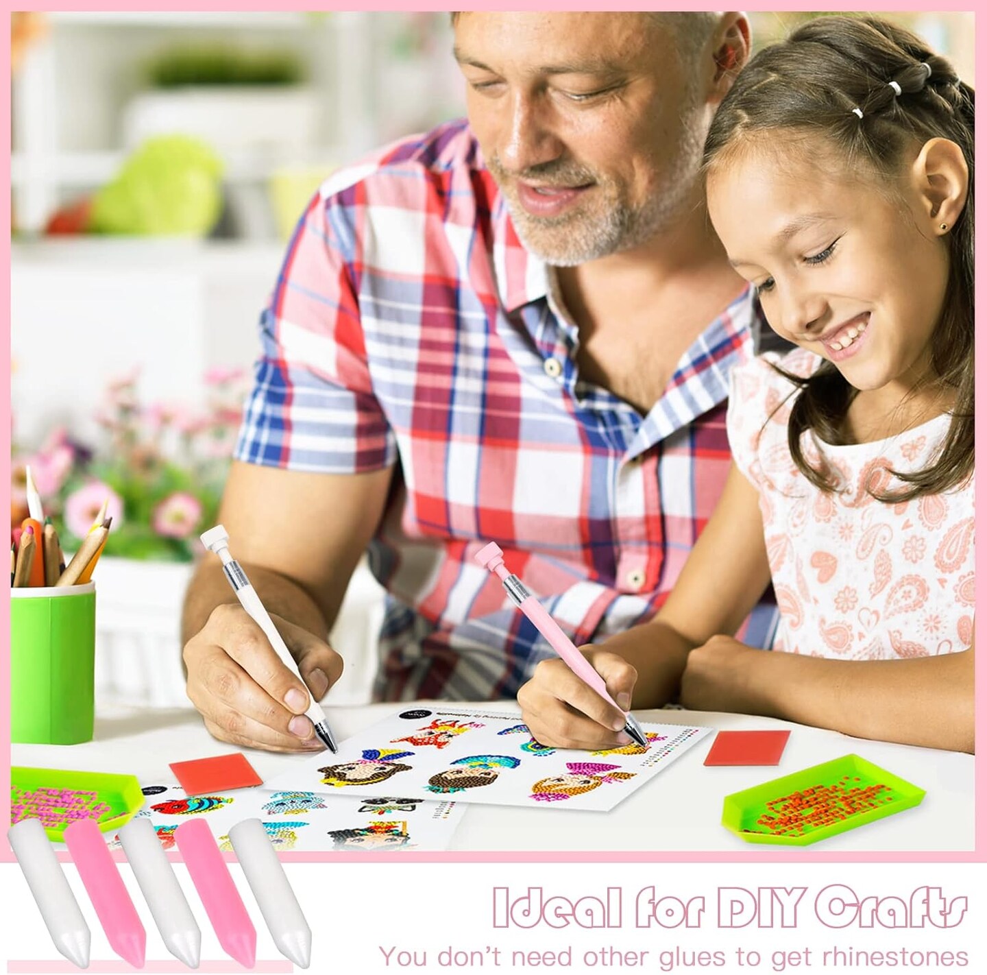 12 PCS Diamond Art Pen Clay Accessories - 5D Diamond Painting Wax Glue, Replacement Wax Tip for DIY Craft Painting