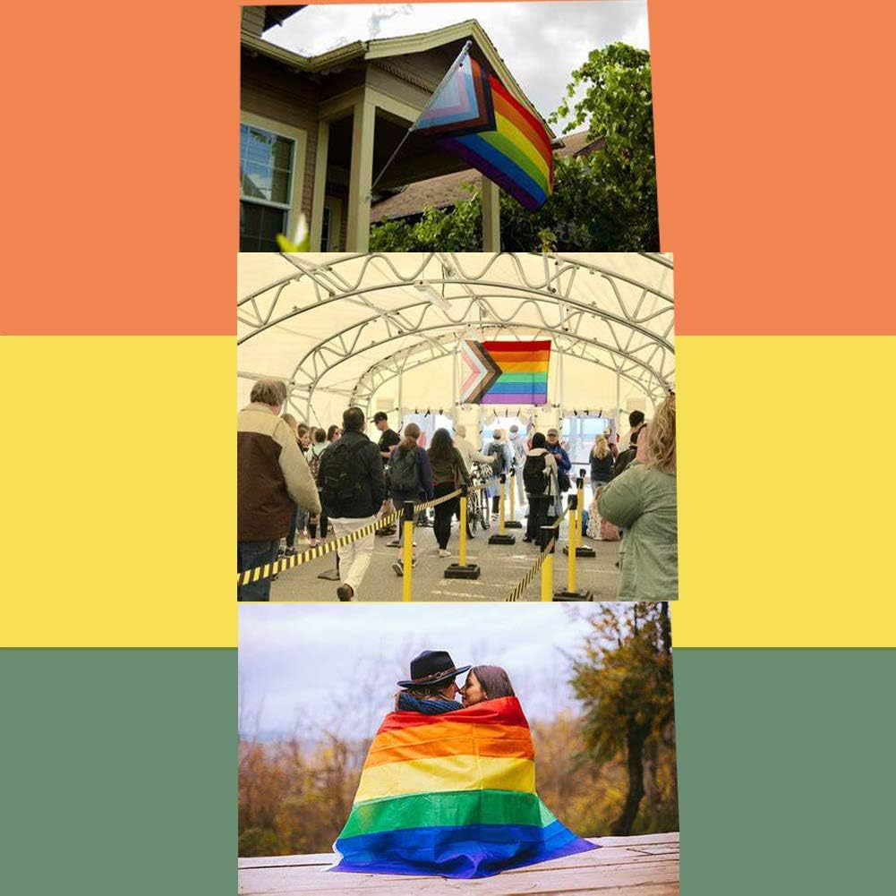 New Intersex Progress Pride LGBTQ Flags 3x5 Outdoor-Inlcusive Progressive Gay Pride LGBT Bisexual Lesbian Transgender Flags