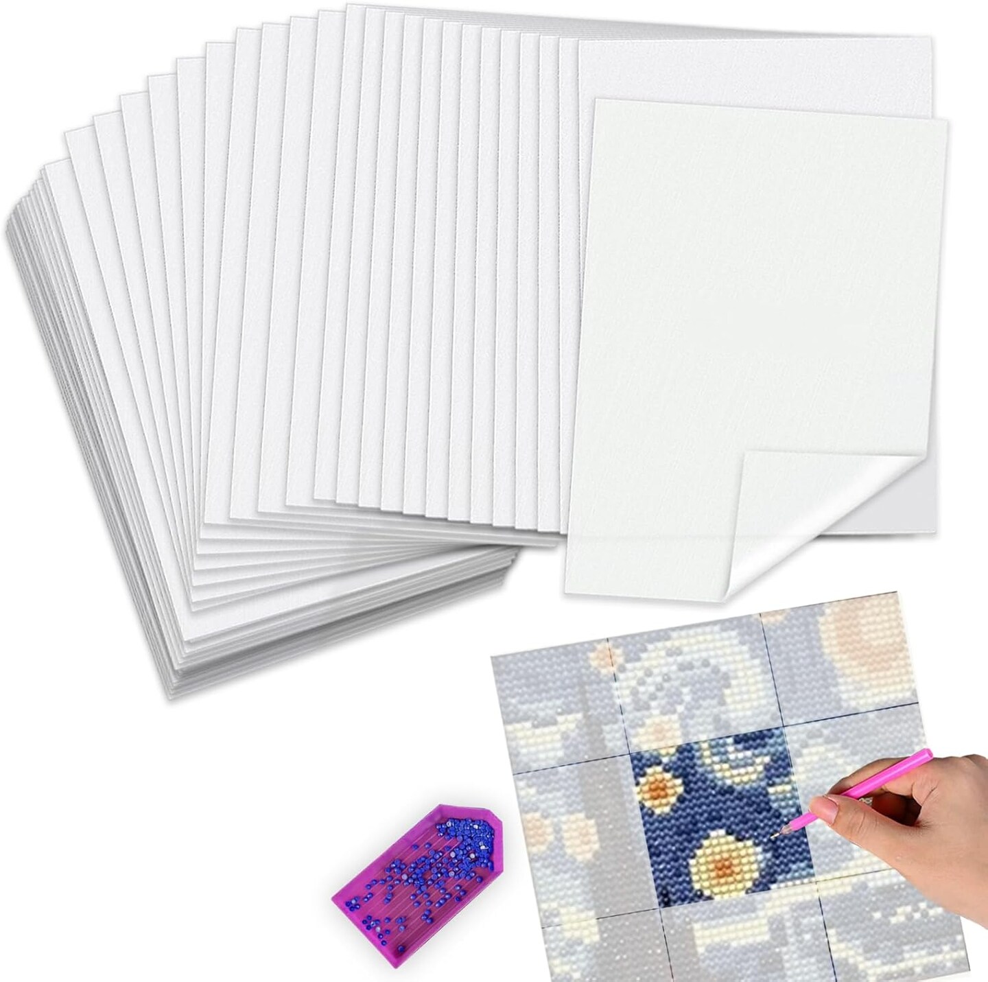Diamond Painting Release Paper, Double-Sided Non-Stick Release Paper for Diamond Art 15x10cm Diamond Painting Cover Replacement for 5D Diamond Painting Accessories and Tools - 200 Pieces