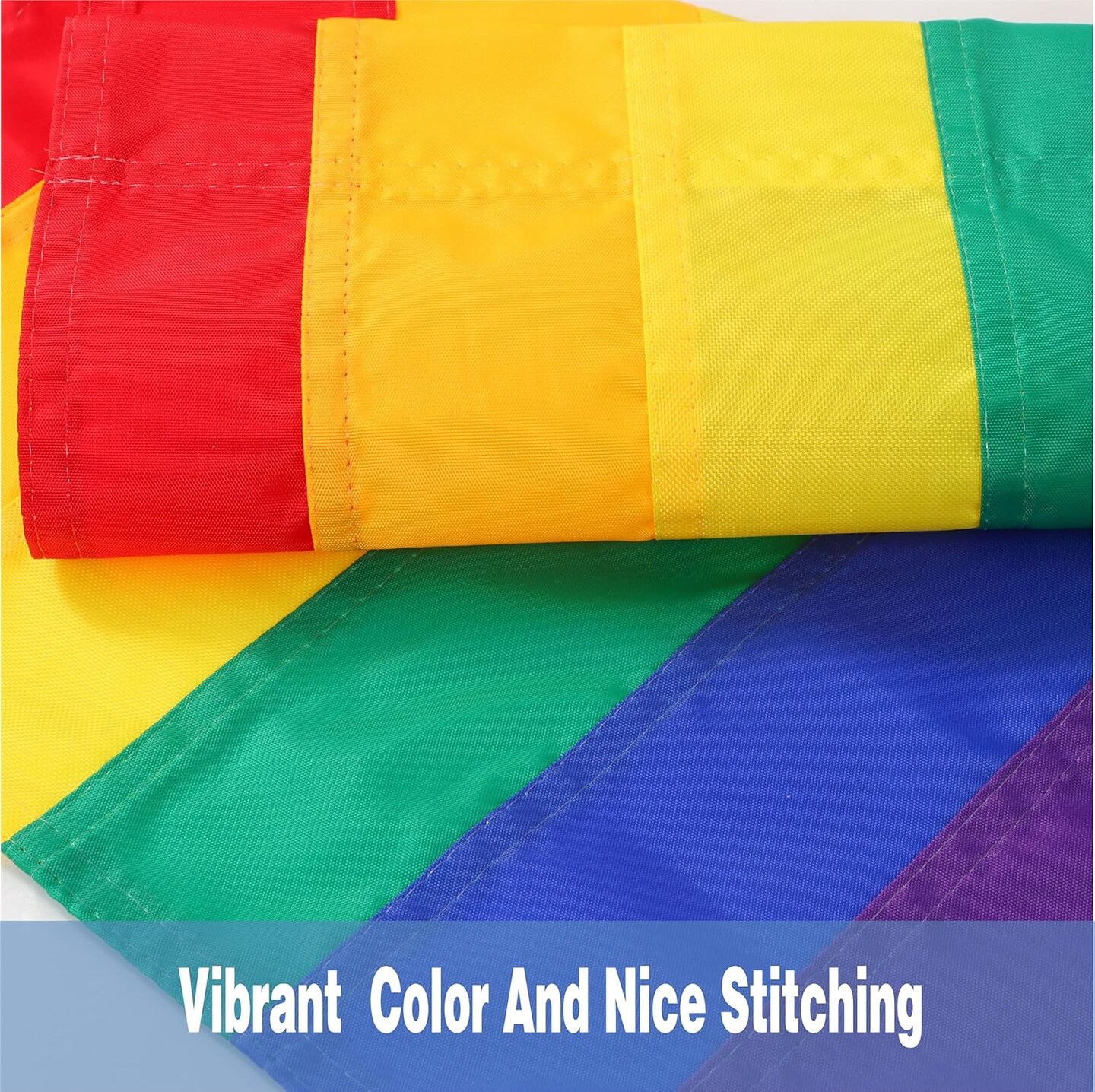 LGBTQ Rainbow Pride Garden Flag 12 x 18 Inch Outdoor, 6 Color Sewn Stripes, Double Stitched, Vivid Color, Small LGBT Gay Pride Decorative Yard Flags for Pride Month Home Garden Lawn Decor