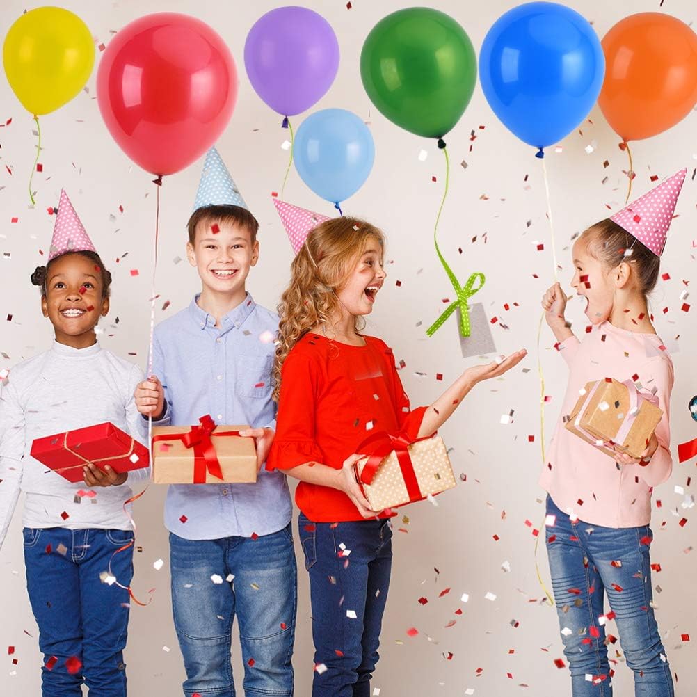 Thickened balloons, 120 PCS Balloons Assorted Colors, Latex Balloons for Kid&#x27;s Birthday Party, Exquisite Rainbow Balloon, 12 Inches 12 Kinds of Rianbow Colorful Party Balloons Decorations.