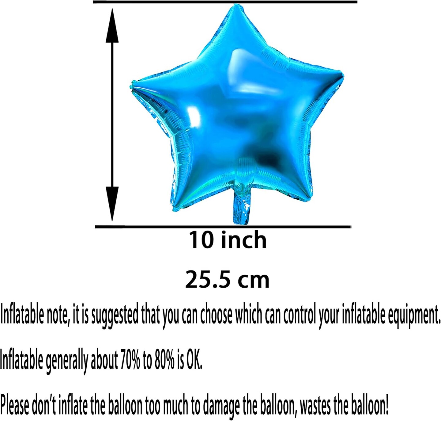 10inch Twinkle Blue Little Stars Shaped Foil Mylar Balloons
