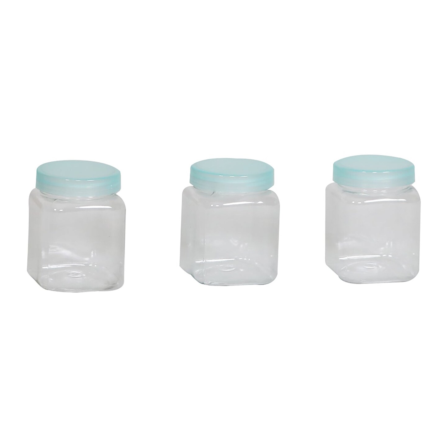 Everything Mary - Clear 6 oz Plastic Jars with Lids - 3 Pack - BPA Free, Reusable Containers