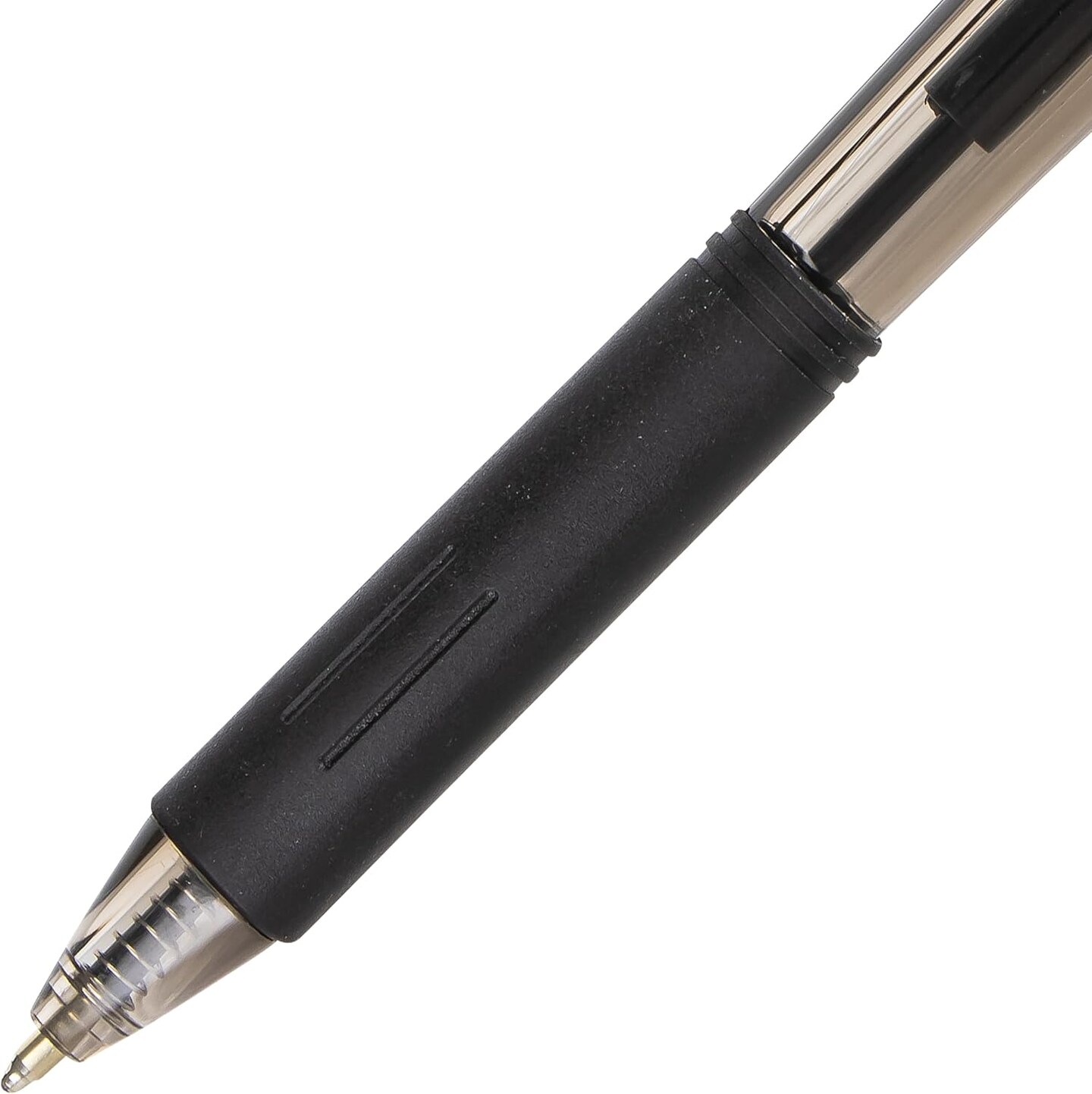 Retractable Ballpoint Pen, (1.0mm), Medium Line, Black Ink, Pack of 18