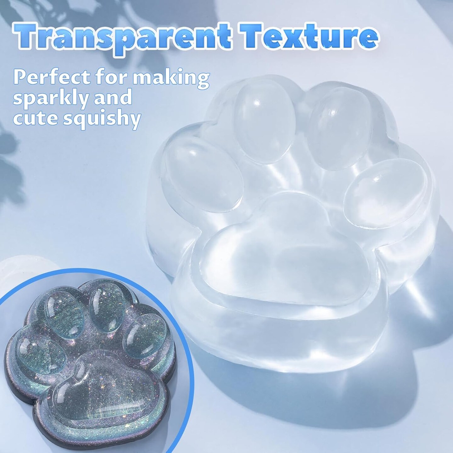 LET&#x27;S RESIN Transparent Gel for Taba Squishy, 28oz Super Soft Flex Rubber for Squishy Maker, DIY Decompression Gift for Cat Paw, Hamster, Artificial Strawberry and Chick Squishy
