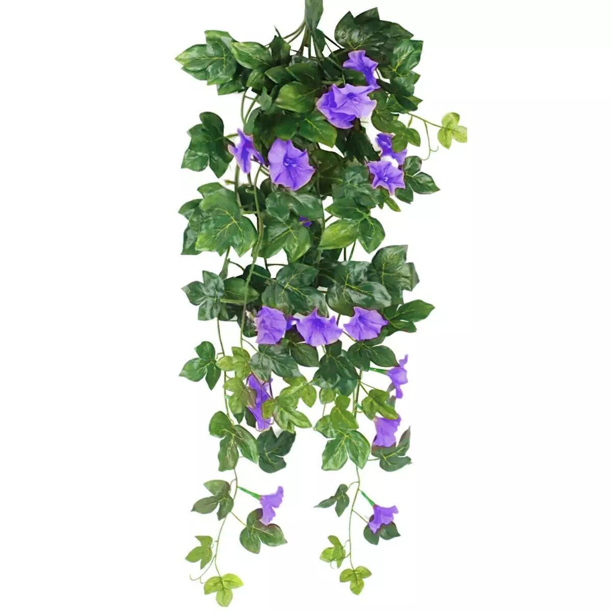 Long Artificial Hanging Plants Flowers Silk Morning Glory Garden Decor